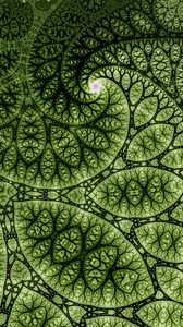 Preview wallpaper fractal, pattern, lines, green, abstraction
