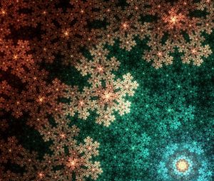 Preview wallpaper fractal, pattern, lines, abstraction, green