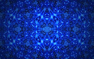 Preview wallpaper fractal, pattern, lines, glow, abstraction, blue