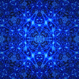 Preview wallpaper fractal, pattern, lines, glow, abstraction, blue