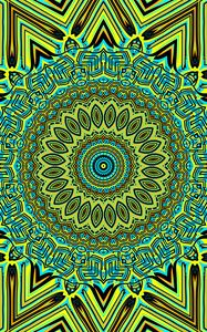 Preview wallpaper fractal, pattern, mandala, bright