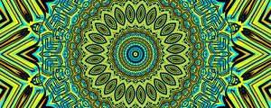 Preview wallpaper fractal, pattern, mandala, bright