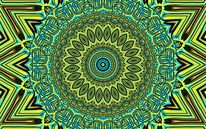 Preview wallpaper fractal, pattern, mandala, bright