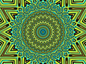 Preview wallpaper fractal, pattern, mandala, bright