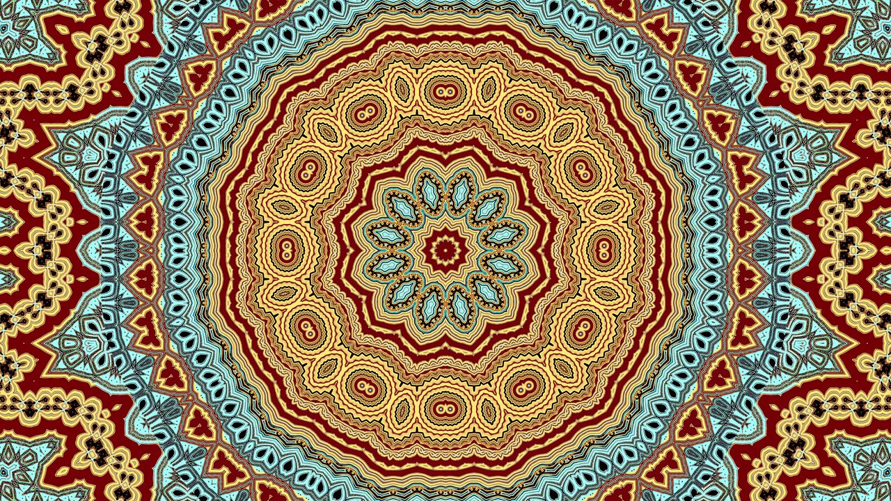 Wallpaper fractal, pattern, mandala, abstraction