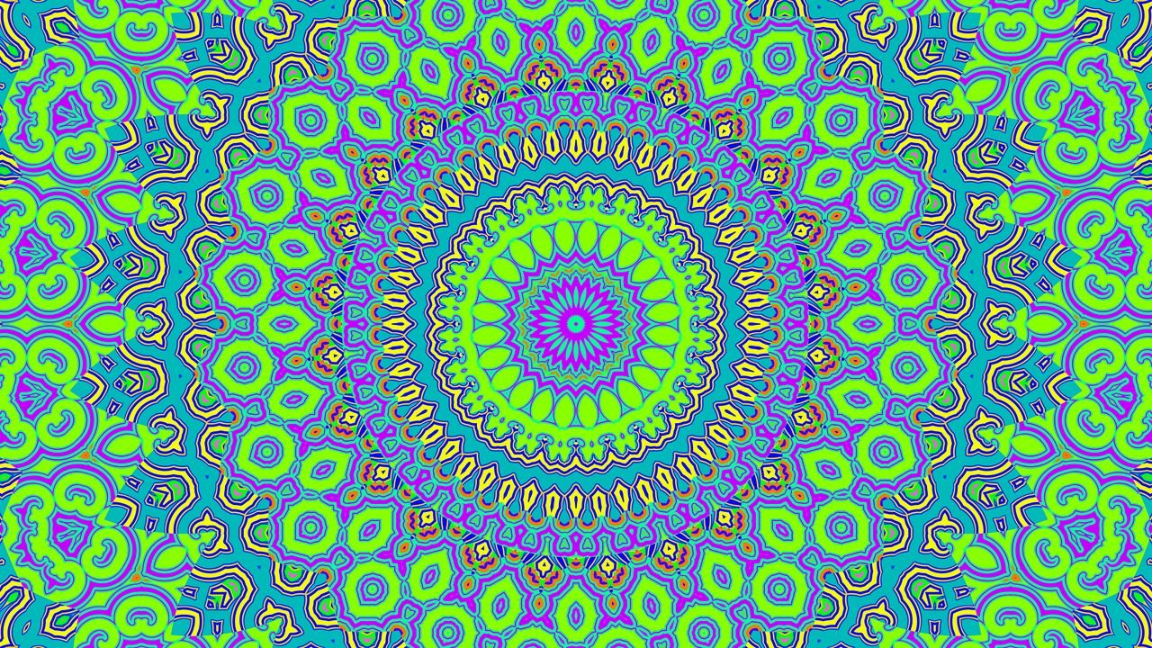 Wallpaper fractal, pattern, mandala, abstraction, bright