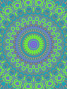 Preview wallpaper fractal, pattern, mandala, abstraction, bright