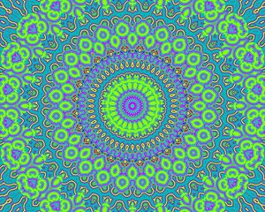 Preview wallpaper fractal, pattern, mandala, abstraction, bright