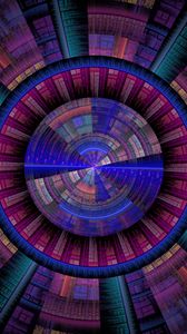 Preview wallpaper fractal, pattern, multicolored, circles, abstraction