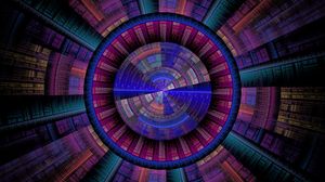 Preview wallpaper fractal, pattern, multicolored, circles, abstraction