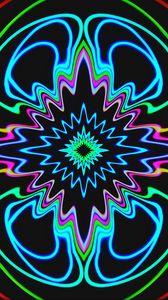 Preview wallpaper fractal, pattern, neon, glow, abstraction