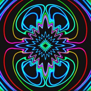 Preview wallpaper fractal, pattern, neon, glow, abstraction