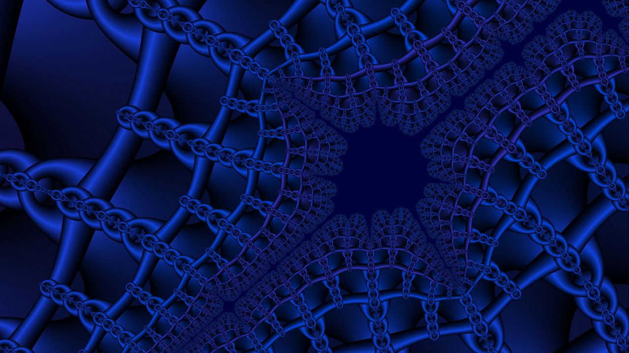 Wallpaper fractal, pattern, network, chain, computer graphics, chaotic, abstraction