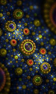Preview wallpaper fractal, pattern, ornament, colorful, blur