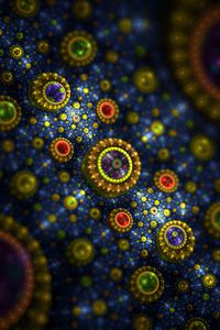 Preview wallpaper fractal, pattern, ornament, colorful, blur