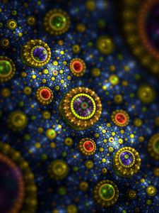 Preview wallpaper fractal, pattern, ornament, colorful, blur