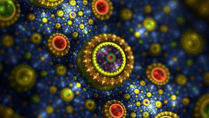 Preview wallpaper fractal, pattern, ornament, colorful, blur