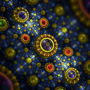 Preview wallpaper fractal, pattern, ornament, colorful, blur