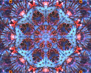 Preview wallpaper fractal, pattern, petals, abstraction, digital art