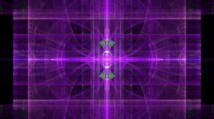 Preview wallpaper fractal, pattern, rays, abstraction, purple