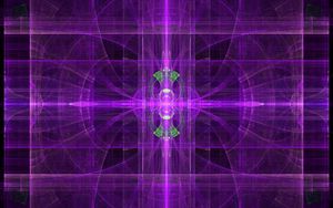 Preview wallpaper fractal, pattern, rays, abstraction, purple