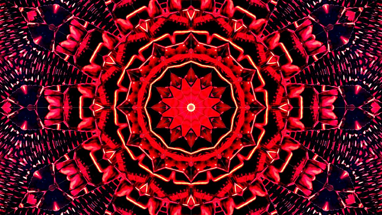 Wallpaper fractal, pattern, red, abstraction