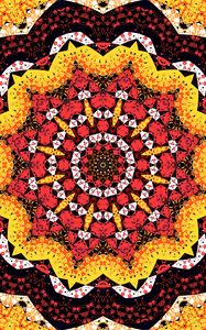 Preview wallpaper fractal, pattern, red, yellow, abstraction