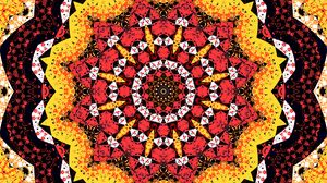 Preview wallpaper fractal, pattern, red, yellow, abstraction