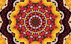 Preview wallpaper fractal, pattern, red, yellow, abstraction