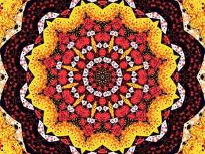 Preview wallpaper fractal, pattern, red, yellow, abstraction