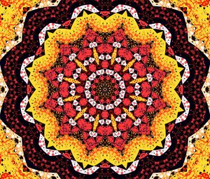 Preview wallpaper fractal, pattern, red, yellow, abstraction