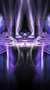 Preview wallpaper fractal, pattern, reflection, abstraction, purple