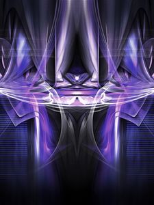 Preview wallpaper fractal, pattern, reflection, abstraction, purple