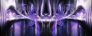 Preview wallpaper fractal, pattern, reflection, abstraction, purple