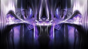 Preview wallpaper fractal, pattern, reflection, abstraction, purple
