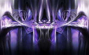 Preview wallpaper fractal, pattern, reflection, abstraction, purple