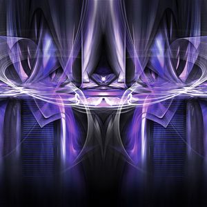 Preview wallpaper fractal, pattern, reflection, abstraction, purple
