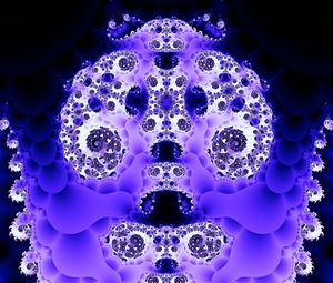 Preview wallpaper fractal, pattern, reflection, purple, abstraction
