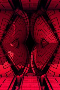 Preview wallpaper fractal, pattern, reflection, red, abstraction