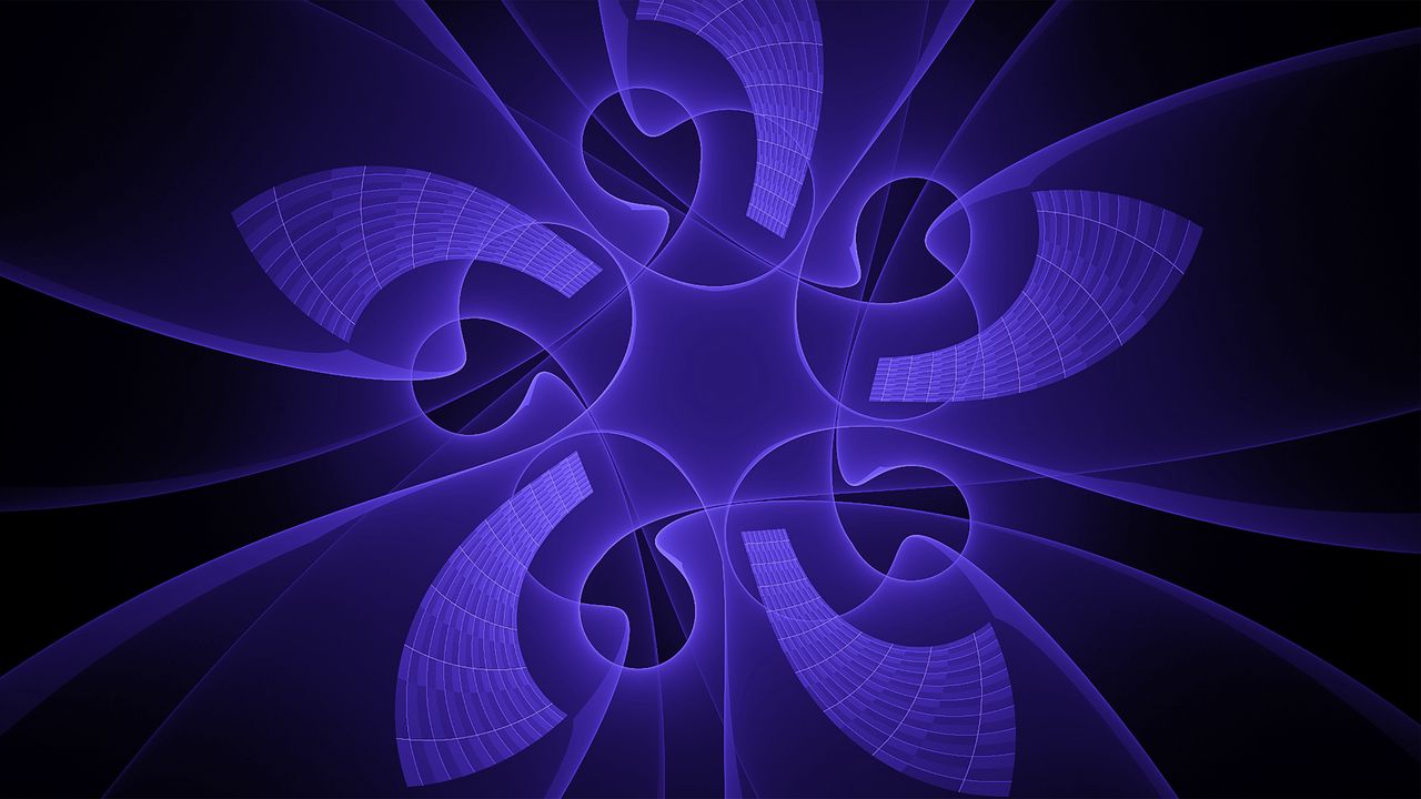 Wallpaper fractal, pattern, rotation, blue