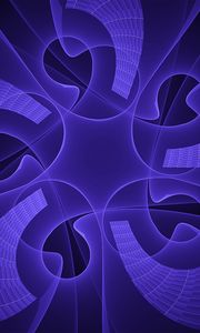 Preview wallpaper fractal, pattern, rotation, blue