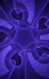 Preview wallpaper fractal, pattern, rotation, blue