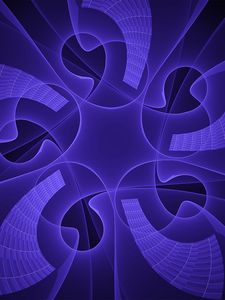 Preview wallpaper fractal, pattern, rotation, blue