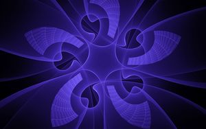 Preview wallpaper fractal, pattern, rotation, blue