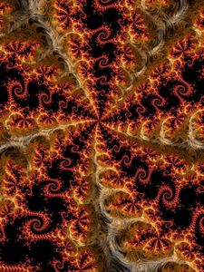 Preview wallpaper fractal, pattern, rotation, fiery