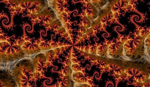 Preview wallpaper fractal, pattern, rotation, fiery