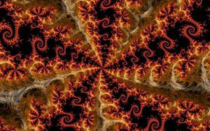 Preview wallpaper fractal, pattern, rotation, fiery