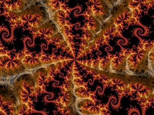 Preview wallpaper fractal, pattern, rotation, fiery