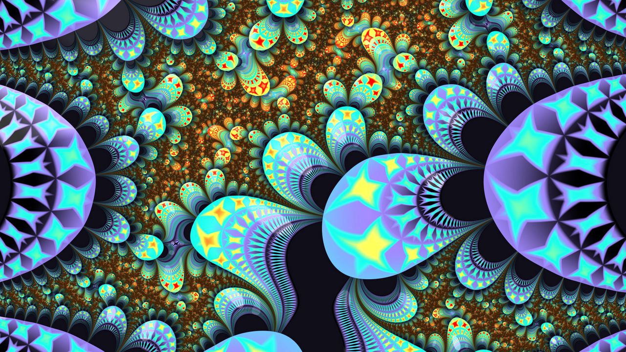 Wallpaper fractal, pattern, shape, art