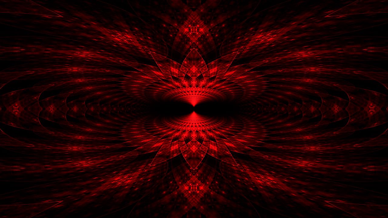 Wallpaper fractal, pattern, shapes, red, abstraction
